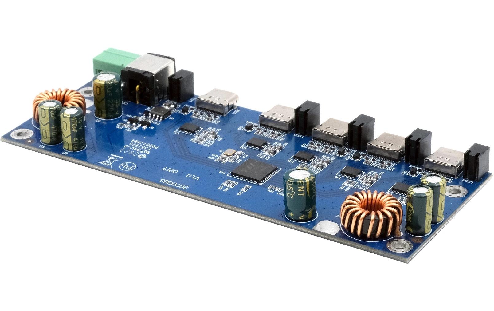 USB-Hub EX-12294HMS-PLIndustrial USB 3.2 Gen 2 x 1 Hub-Platine 4-Port mit 15KV Überspannungsschutz