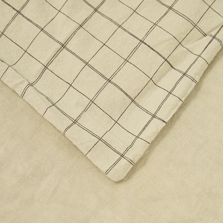 Nobodinoz - L1N0 Baby Bettbezug, 100 x 140 cm greige