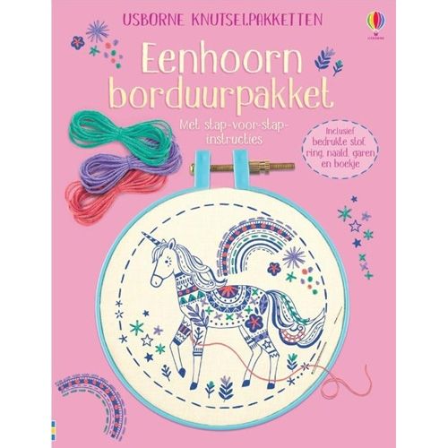 Uitgeverij usborne eenhoorn borduurpakket