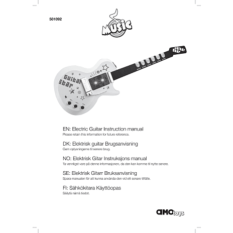 Music elektrisk guitar med bærestrop
