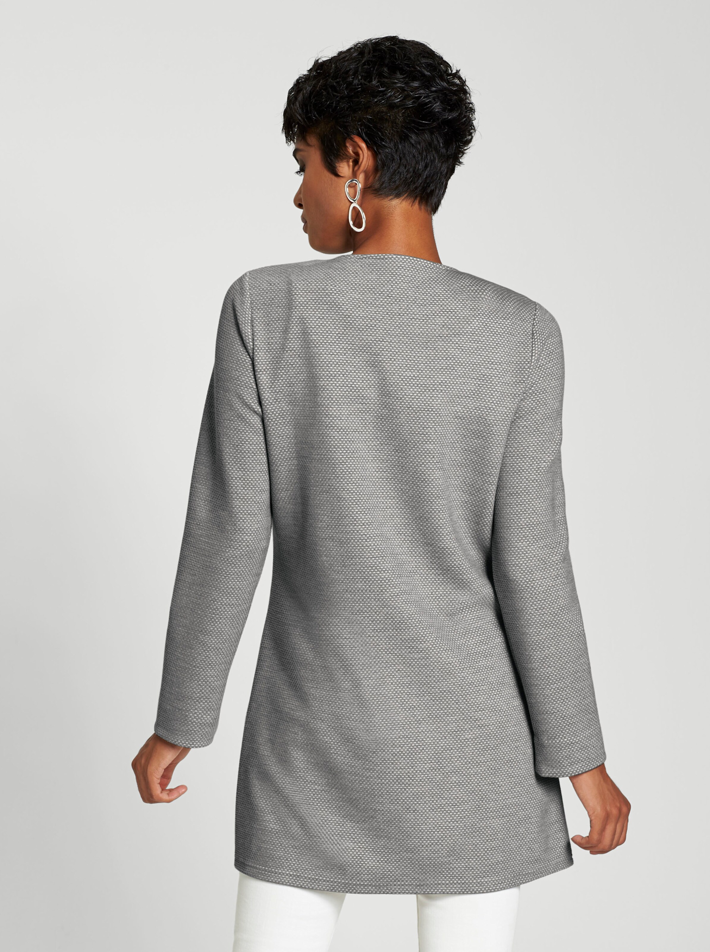 Jersey-Blazer in grau