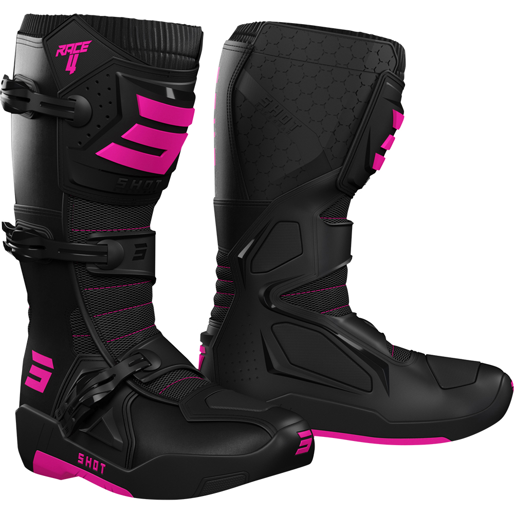 Shot - Bottes Race 4 Noir / Rose