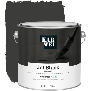 KARWEI binnenlak mat RAL 9005 jet black 2,5 liter