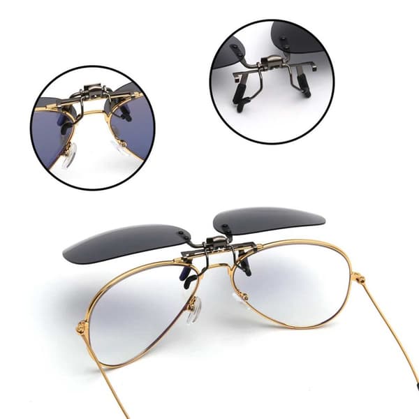 Clip-on Aviator Sunglasses Pilot Glasses Black