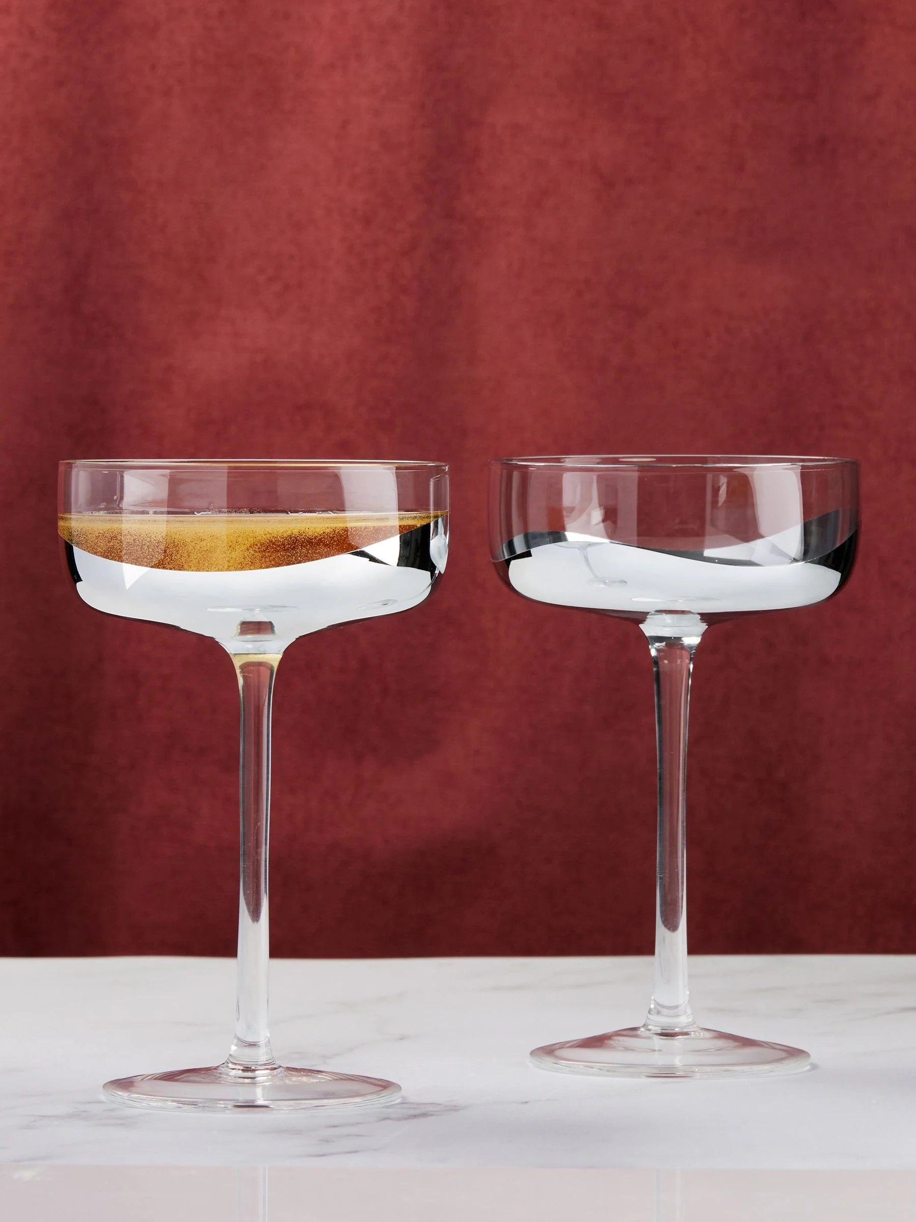 Anton Studio Designs Set of 2 Wave Champagne Saucers