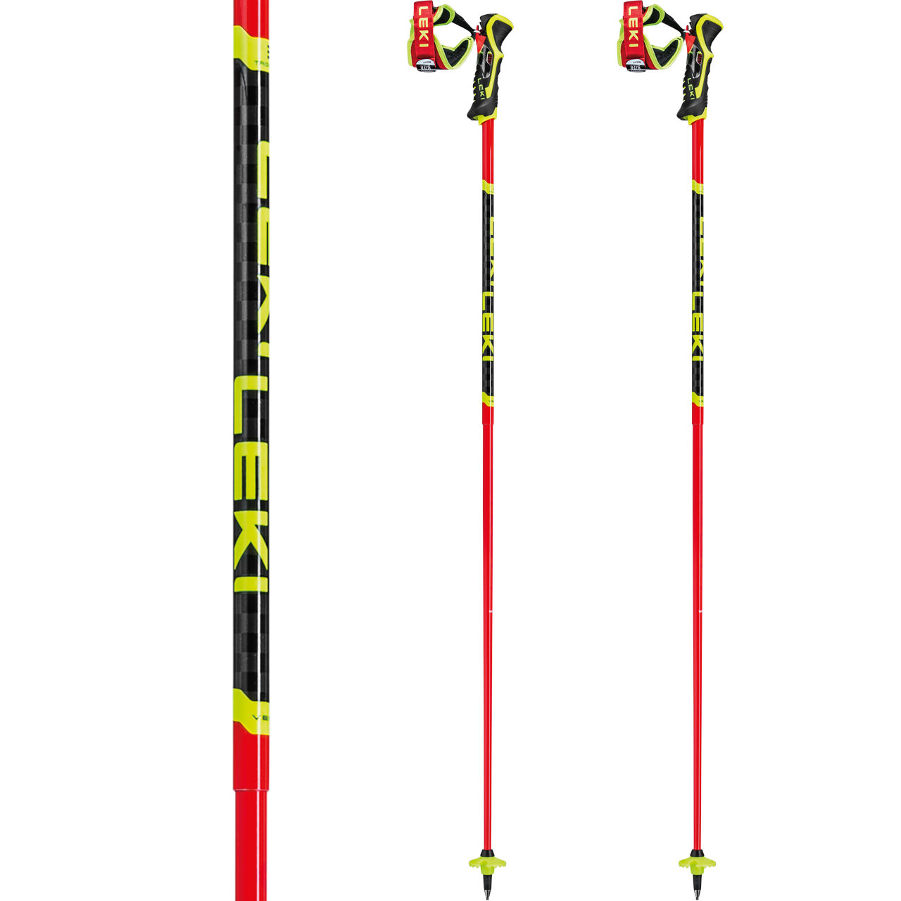 Leki Venom SL 3D bright red/black/neonyellow | Leki Alpin Skistöcke | Leki | L | MARKEN | XSPO