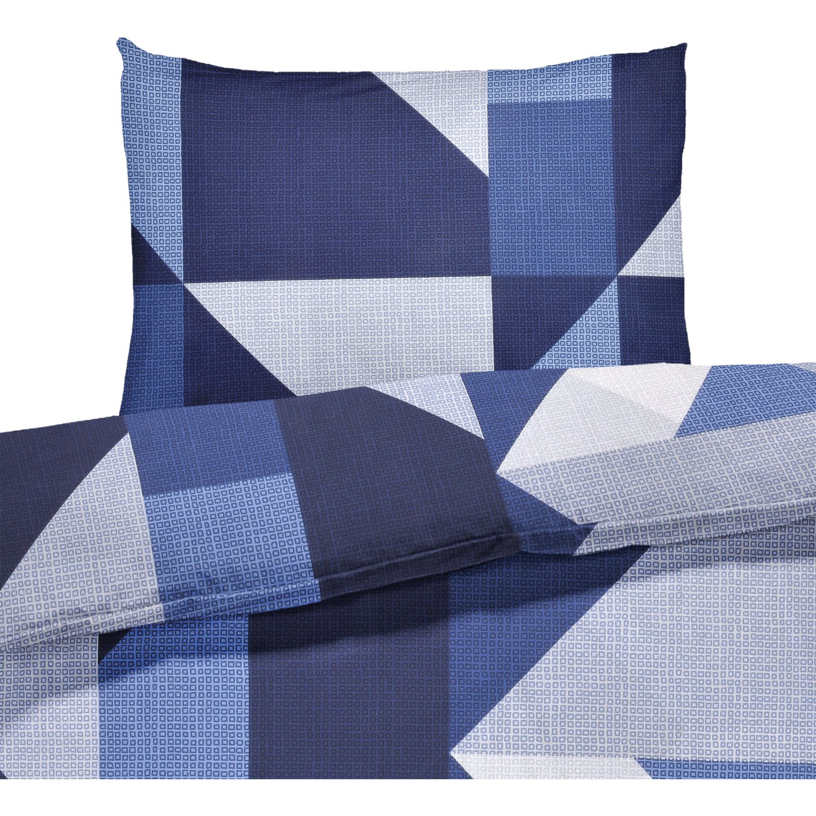 Bettwäsche Renforcé Geometrie blau