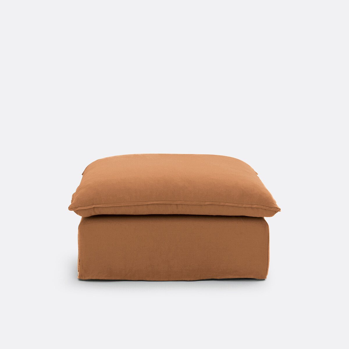 LA REDOUTE INTERIEURS<br>Puffe em linho amarrotado, Odna