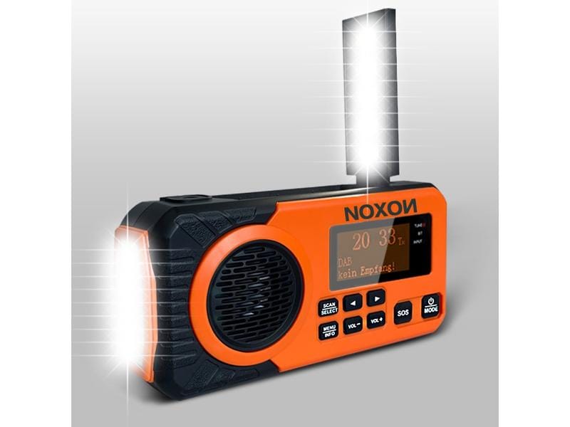 Noxon DAB  Radio Dynamo Solar 311 Orange Notfunk Outdoor DAB  Radio