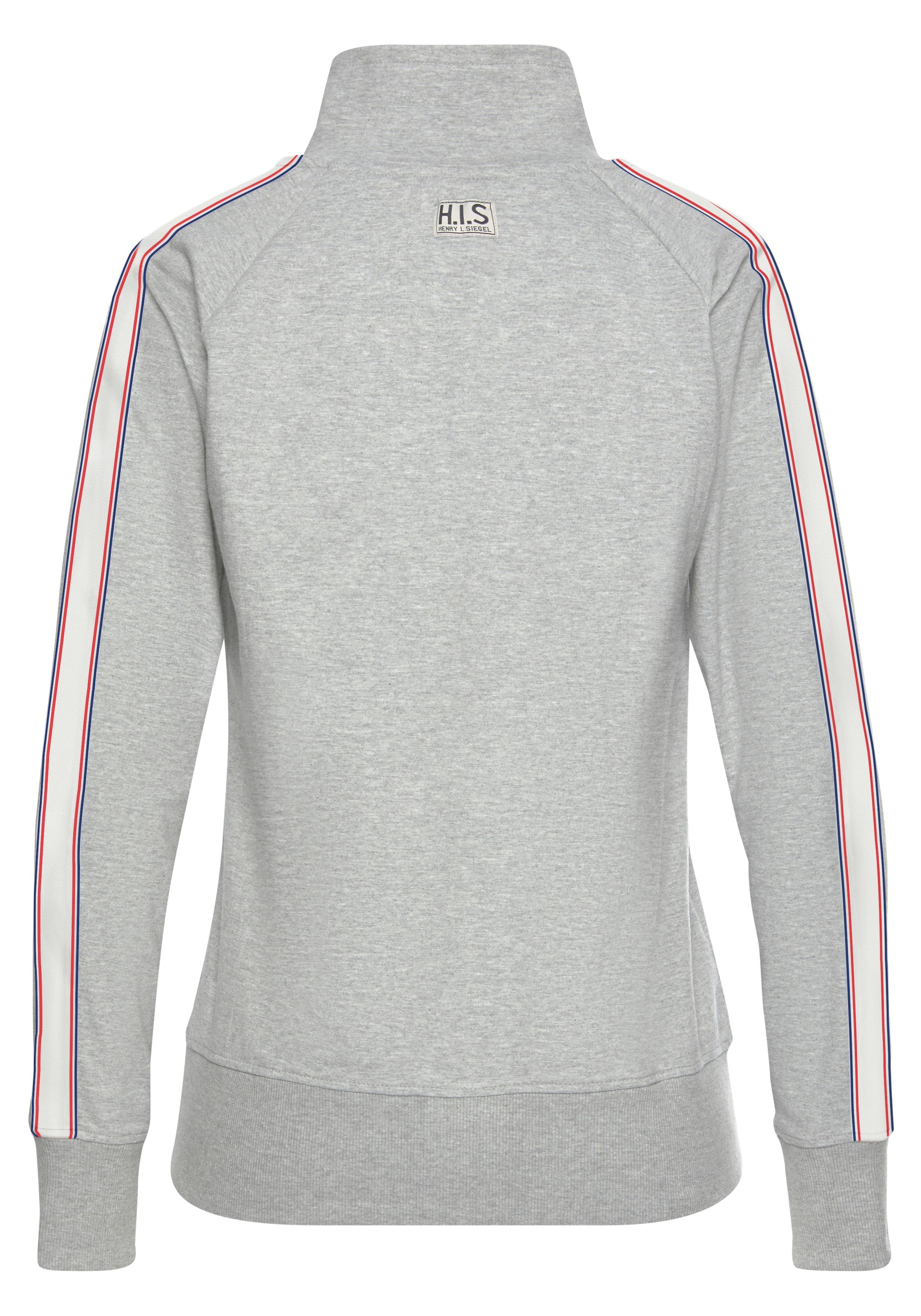 H.I.S Sweatjacke , mit gestreiftem Tape an den Ärmeln, Loungewear, Loungeanzug