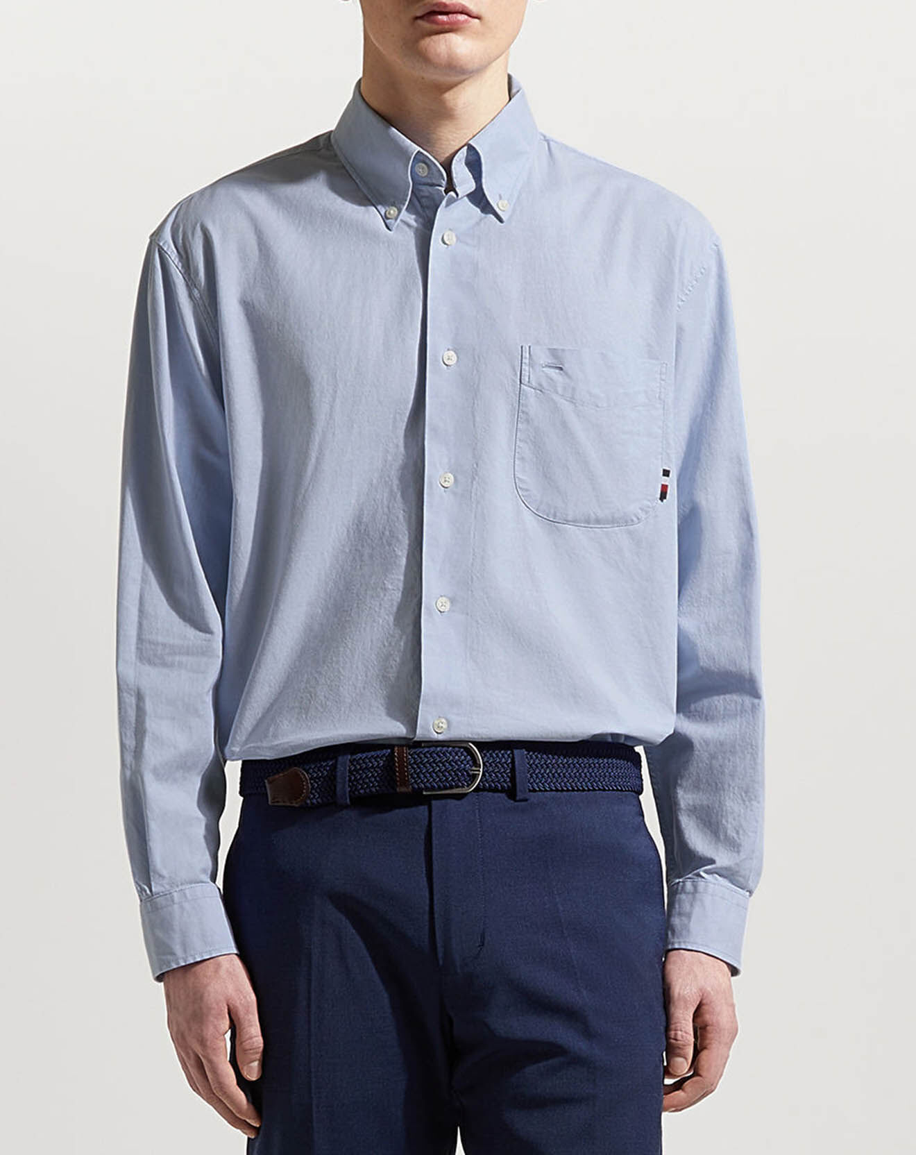 Tommy Hilfiger Chemise droite oxford Archive Solid bleu ciel