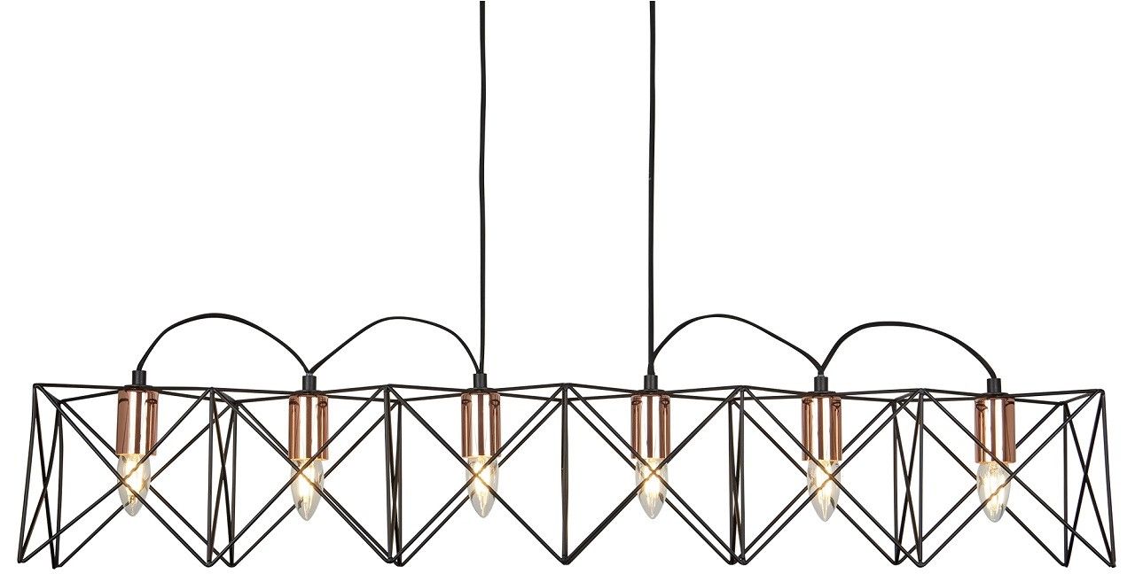 Hanglamp 8416-6BK Anthea B110 x D18 cm