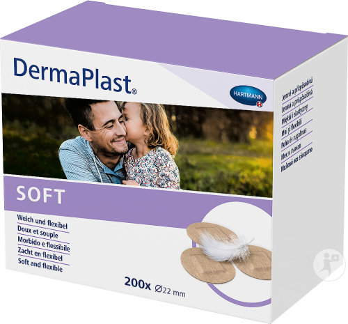 Hartmann DermaPlast Soft 22mm Spots 200 Pièces