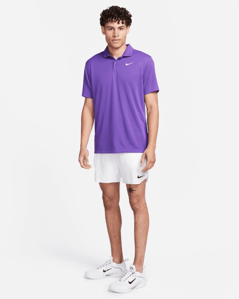 Polo de tennis Nike NikeCourt Violet pour homme