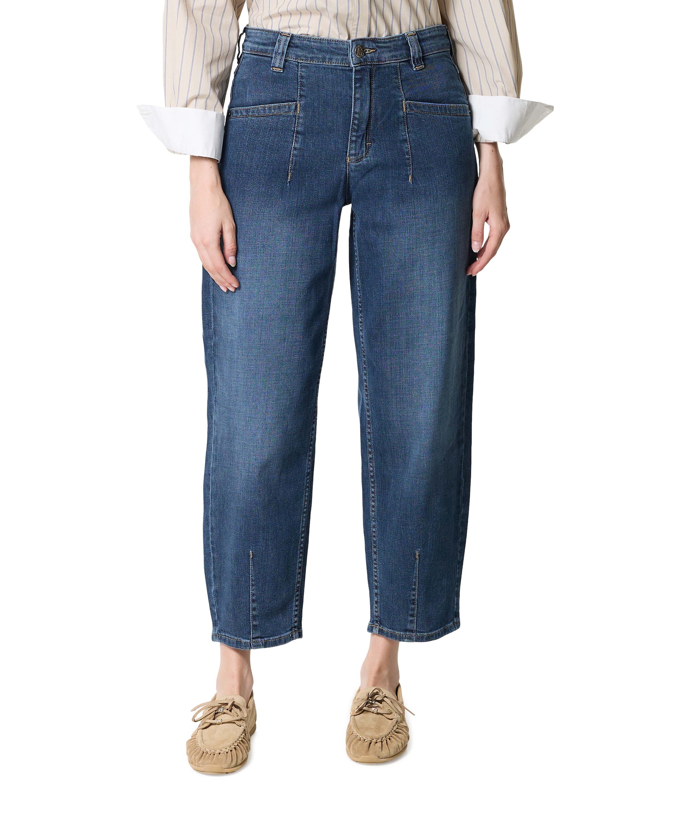 Toni Liv Barrel dames jeans blauw