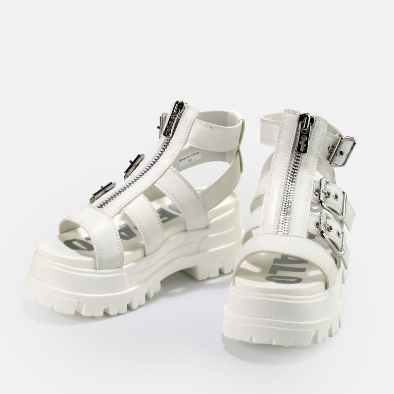GLD ZIP sandales à plateforme véganes, blanc