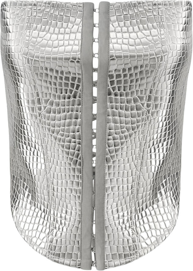 OW Collection Orion Croc Corset Silver croc