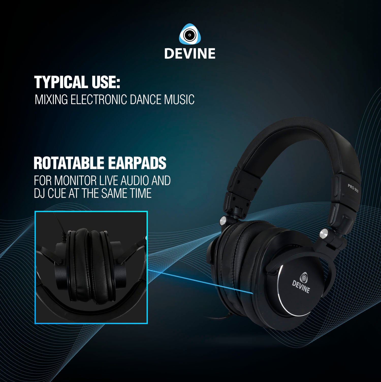 Devine PRO 900 DJ/Studio koptelefoon