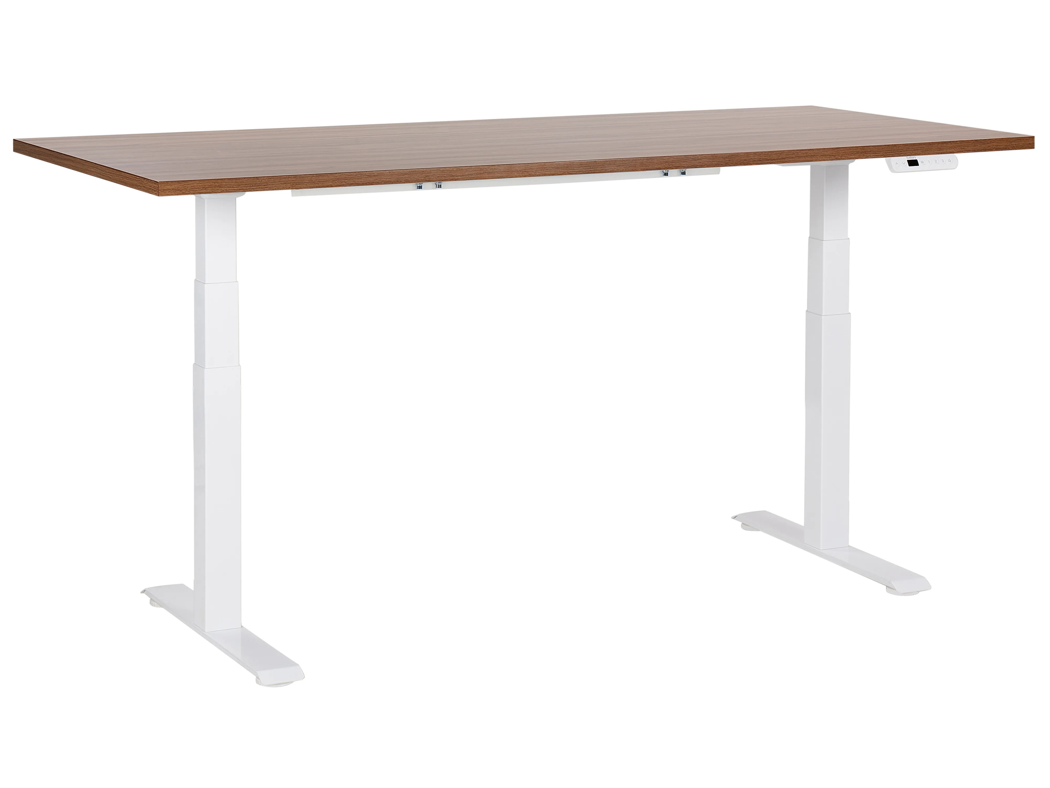 Elektrisch verstelbaar sta-bureau DESTINES Bruin/wit 180 cm 80 cm