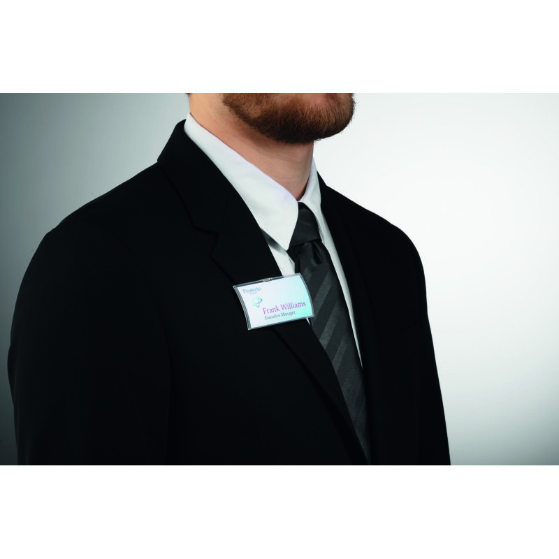 Porte-badge CLICK FOLD avec aimant 40x75 mm - Boîte de 10