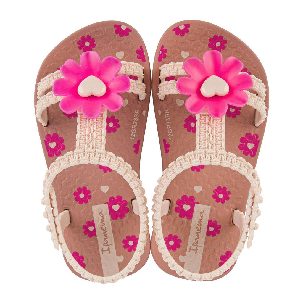Ipanema Daisy Babygebloemde sandalen beige/roze