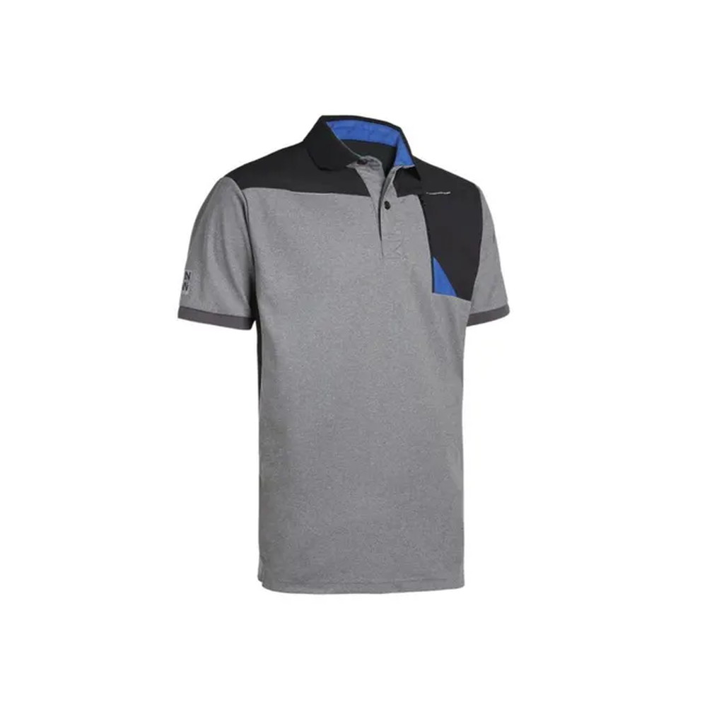 Polo de travail horten noir/gris chiné - taille xl