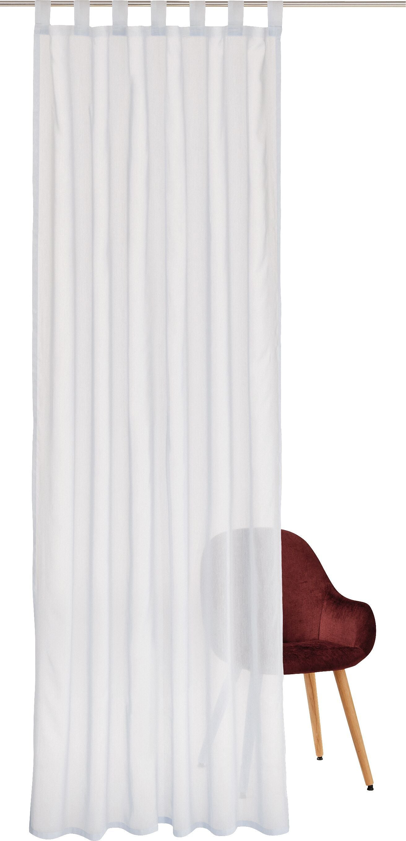 BAMBU Fertigvorhang Tag - Weiss / B: 150.0 cm x H: 260.0 cm