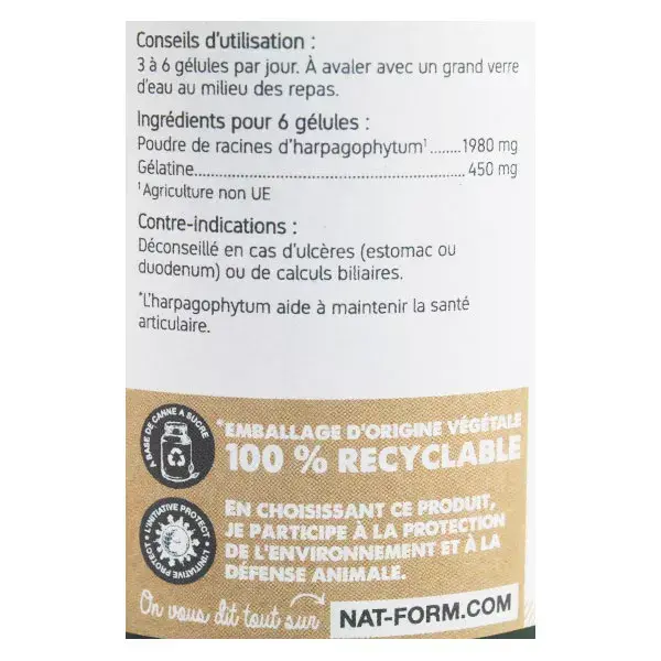 Nat & Form Original Harpagophytum 200 cápsulas