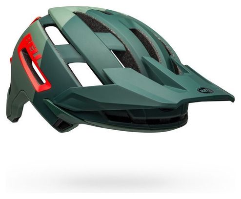 Casque avec Mentonnière Amovible BELL Super Air R Mips Vert Rouge