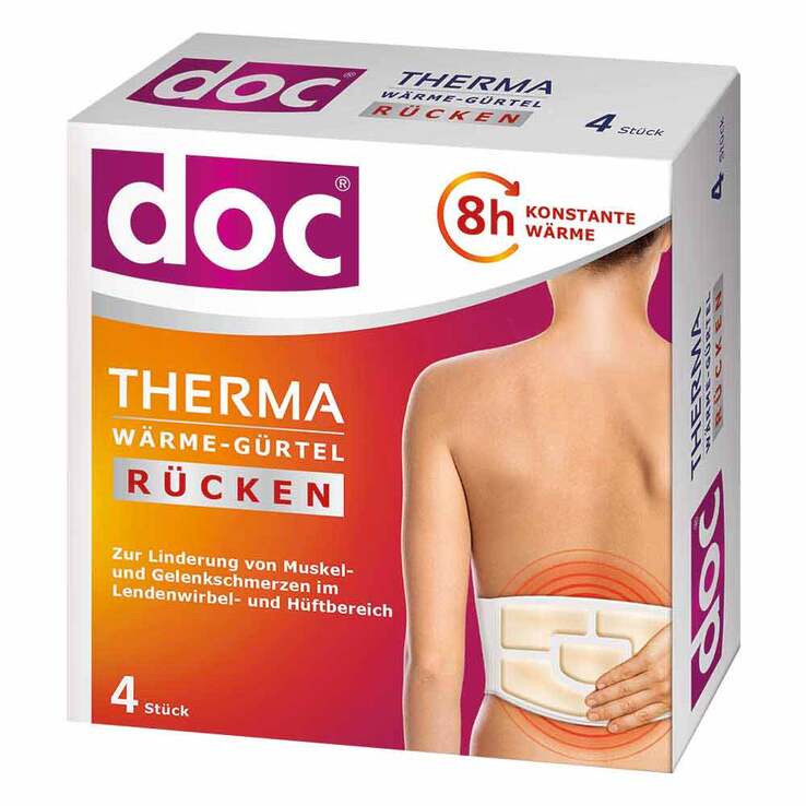 doc® THERMA Wärme-Gürtel Rücken, 4 St
