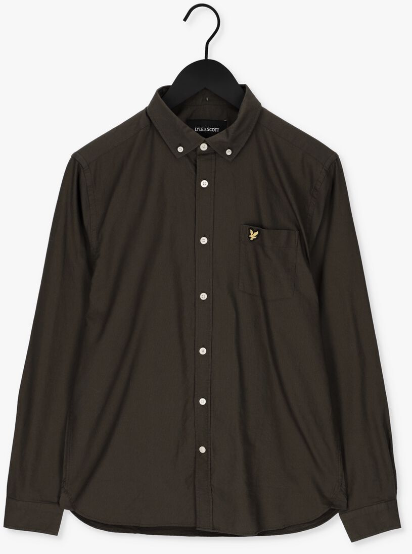 LYLE & SCOTT olijf lyle & scott casual overhemd regular fit light weight oxford shirt