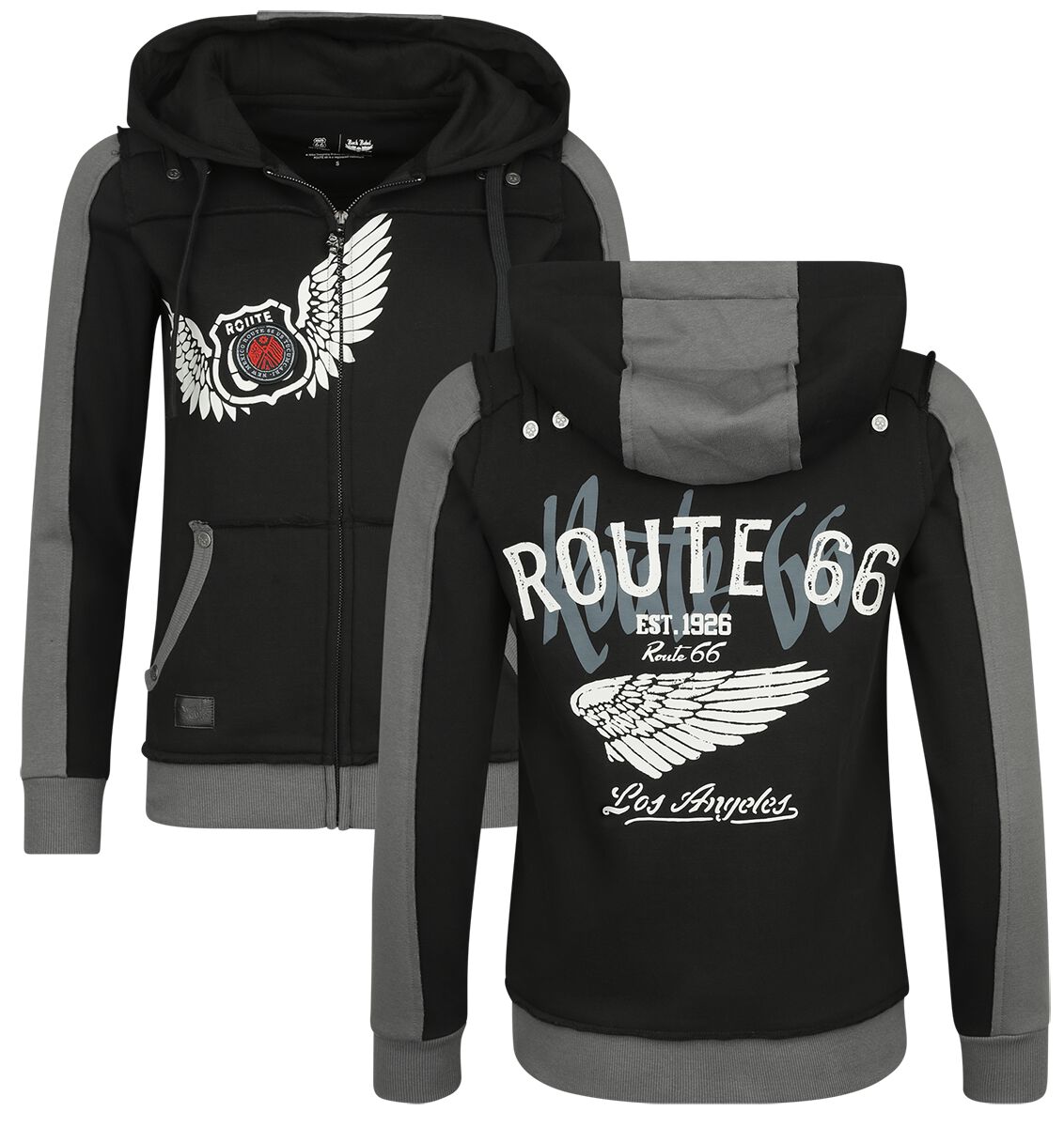 Rock Rebel X Route 66 - Hoody Jacket | Rock Rebel by EMP Sweat-shirt zippé à capuche