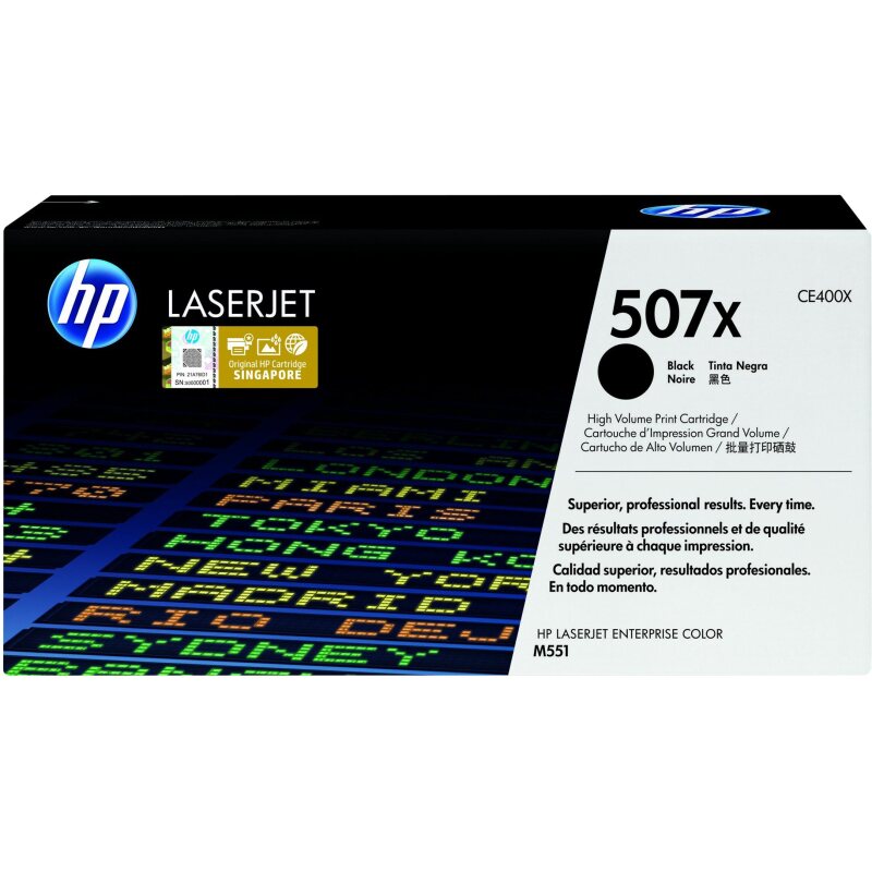 HP 507X toner LaserJet noir grande capacité authentique