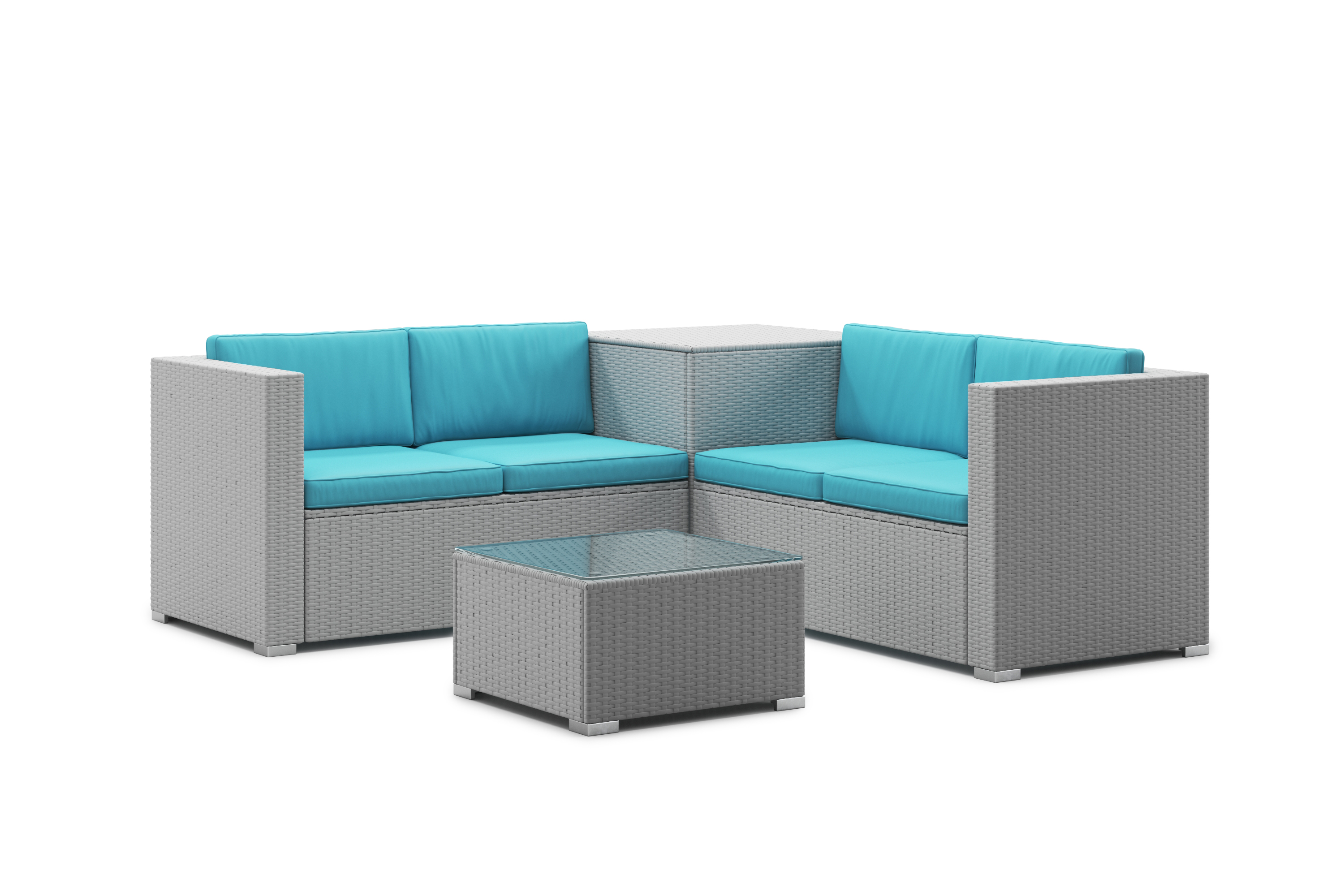 Kissen für Rattanlounge SAN MARINO türkis