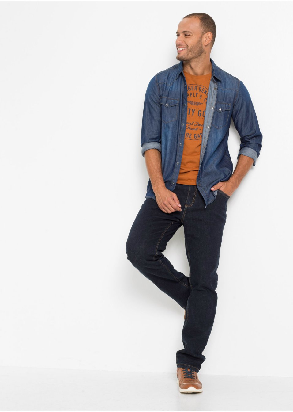 Jean thermo extensible Classic Fit, Straight