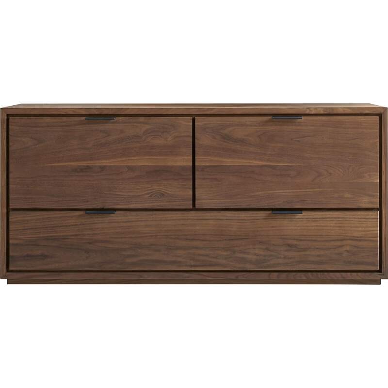 Meuble TV en bois de noyer Senson H 55 x L 120 x P 44,5 cm