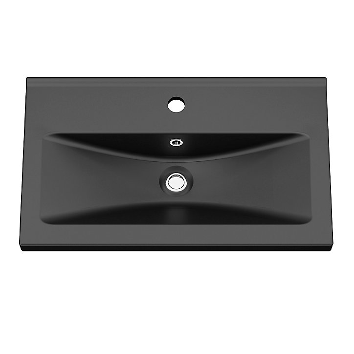 Plan vasque faible profondeur noir GoodHome Nira 80 cm