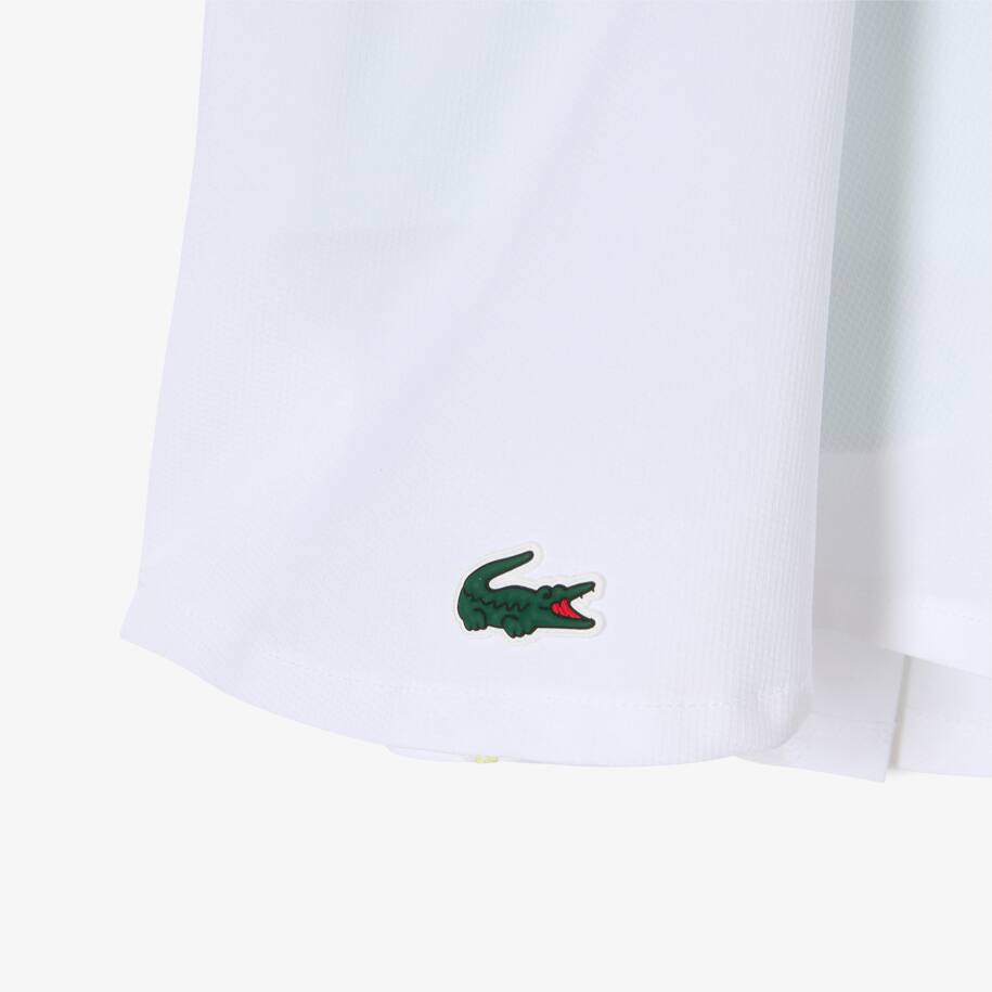 Tennis-Rock mit hinterer Faltenlegung und Kontrast-Shorts Kleider & Röcke - Weiss - Lacoste - Damen