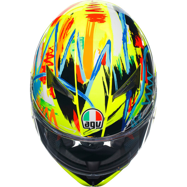 AGV - Casque K3 Rossi Winter Test 2019 Jaune / Noir / Multicolore