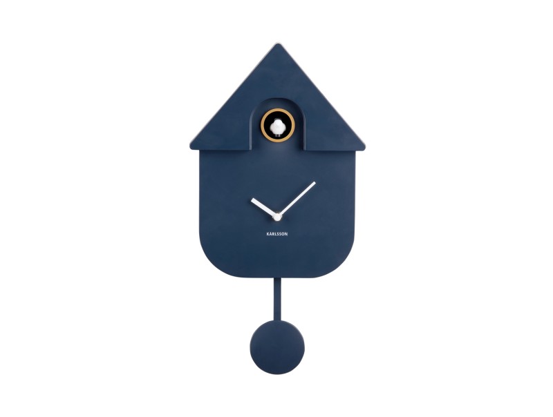 Wall Clock Modern Cuckoo KA5768TB Turquoise blue