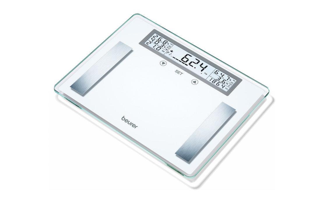Körperanalysewaage BG51 WeissGlas-Diagnosewaage mit BMI-Berechnung