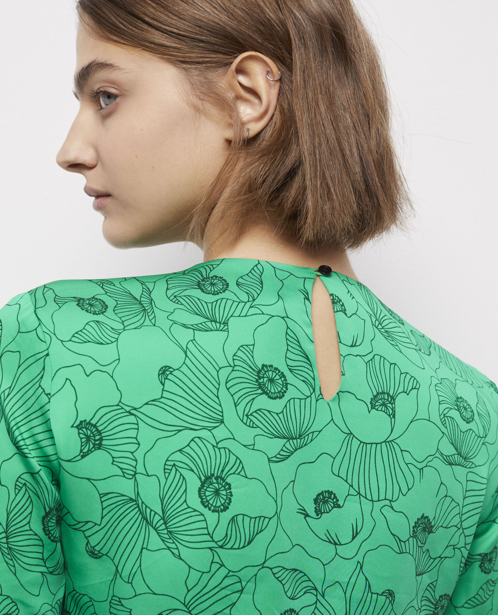 Robe longue imprimée avec ouvertures