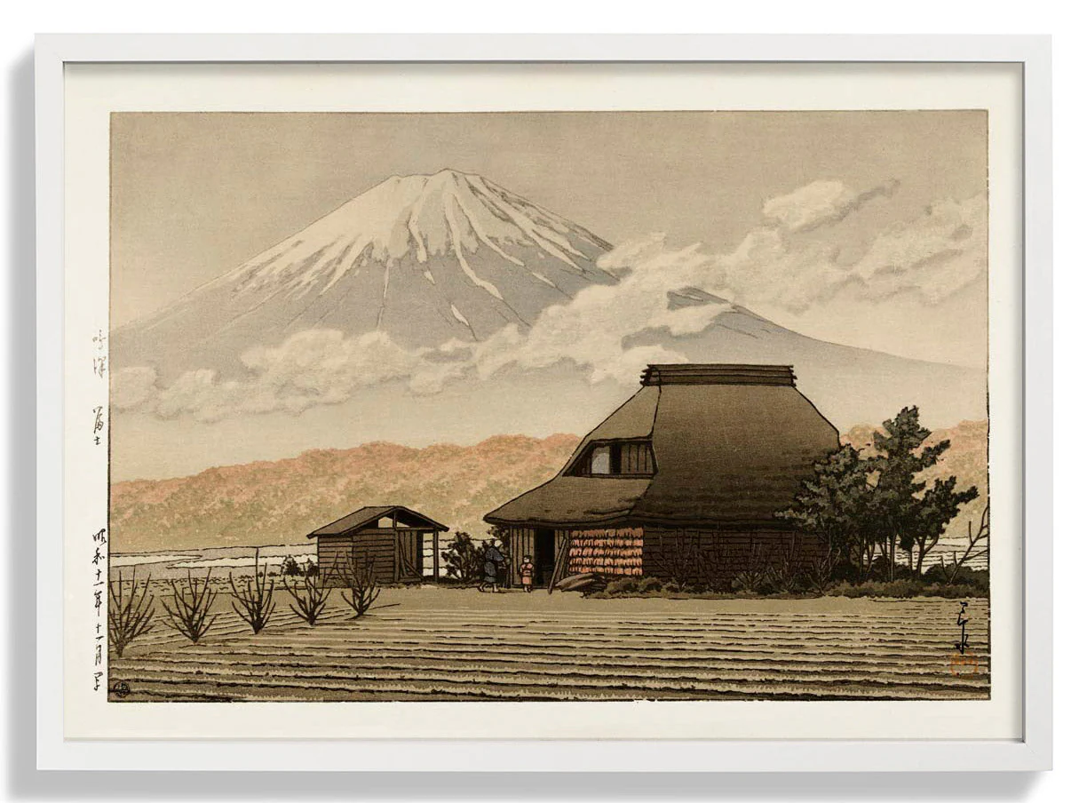 Fuji vom Dorf Narusawa bei Hasui