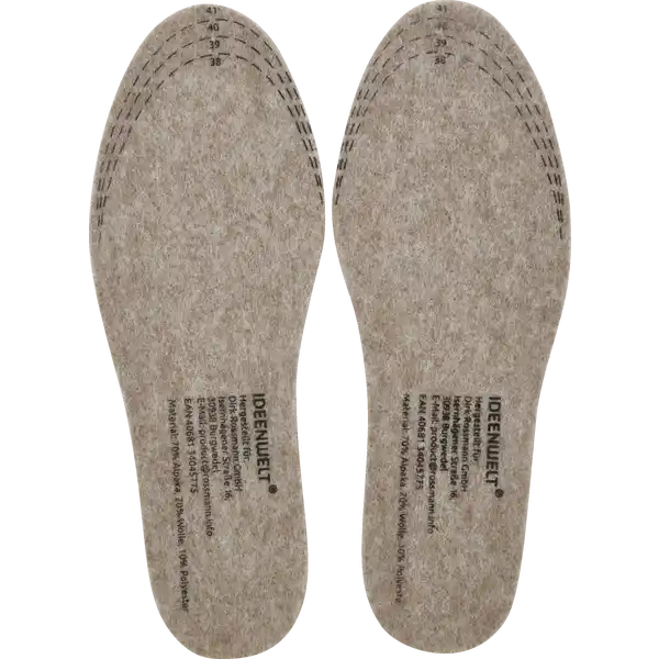 Alpaka-Einlegesohle Gr. 38 - 41