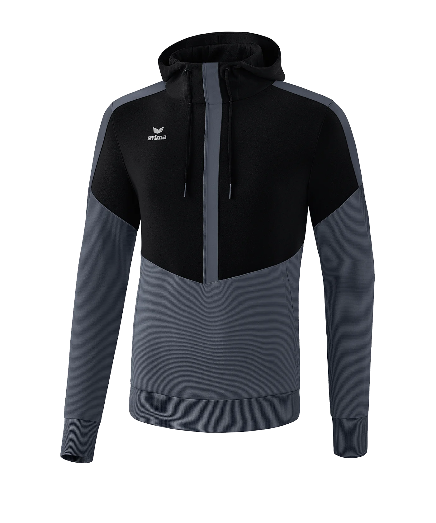 Erima Squad Hoody Kids Schwarz Grau