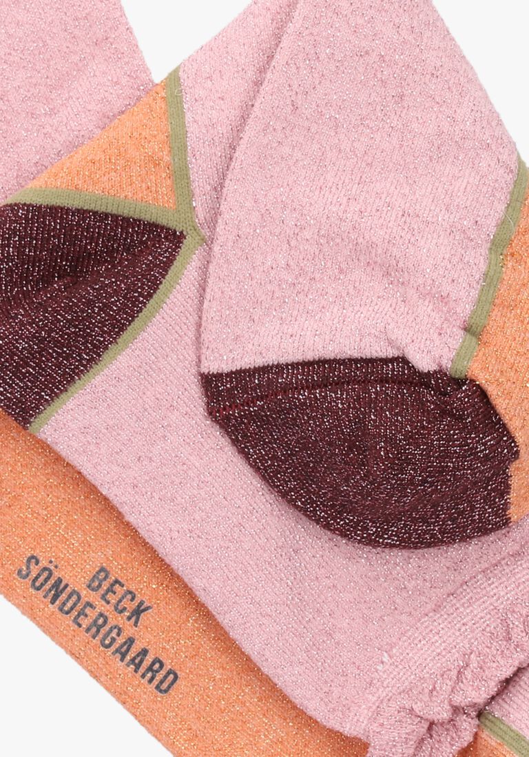 BECKSONDERGAARD roze becksondergaard sokken blocka glam sock