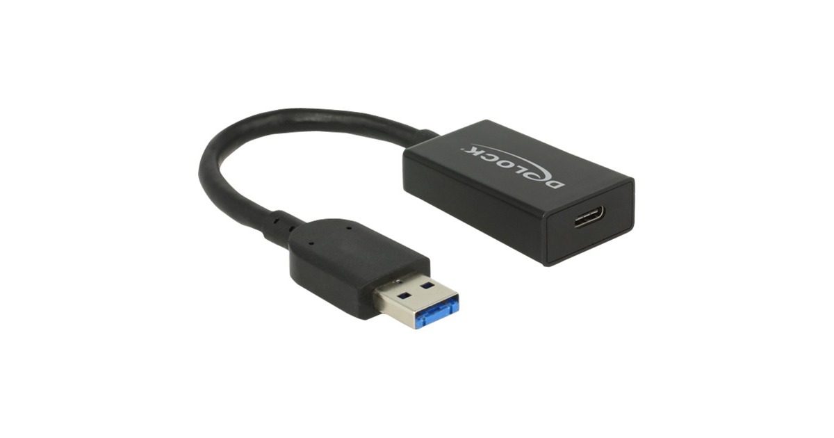 DeLOCKConverter USB-A 3.1 > USB-C adapter  (Zwart, 0,15 meter)