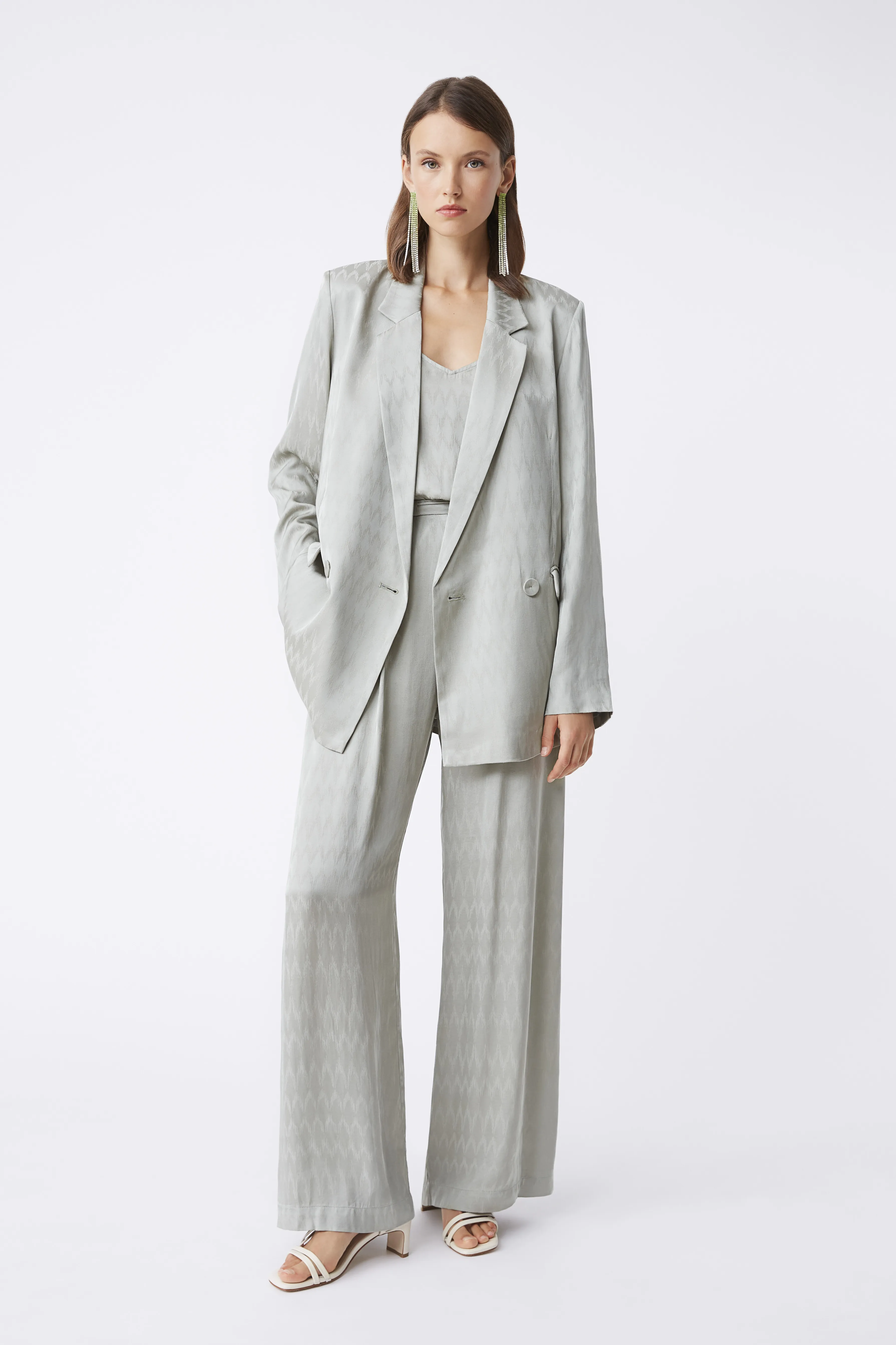 Blazer oversize en satin Dona Suncoo
