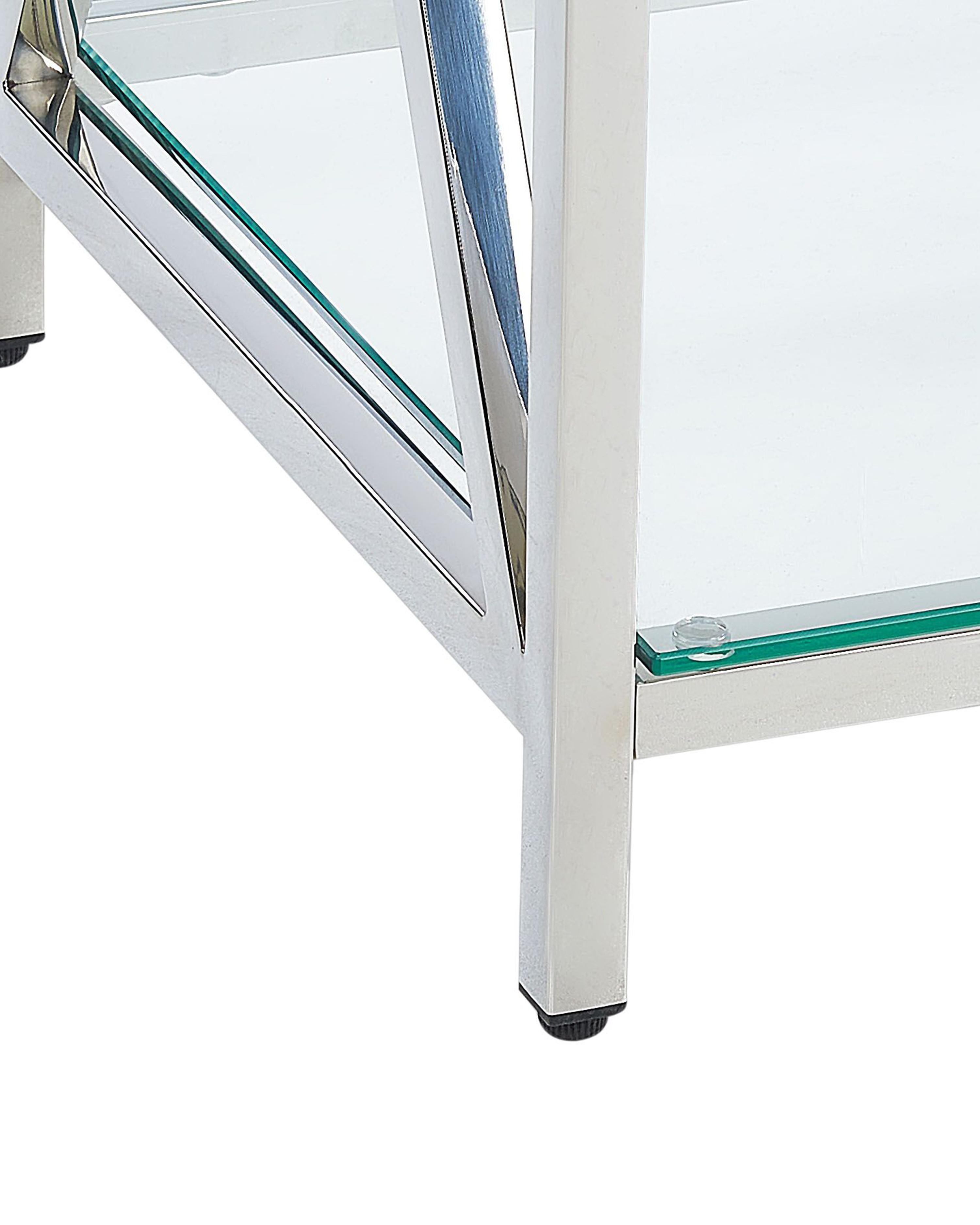 Sidetable AUDET Veiligheidsglas Zilver