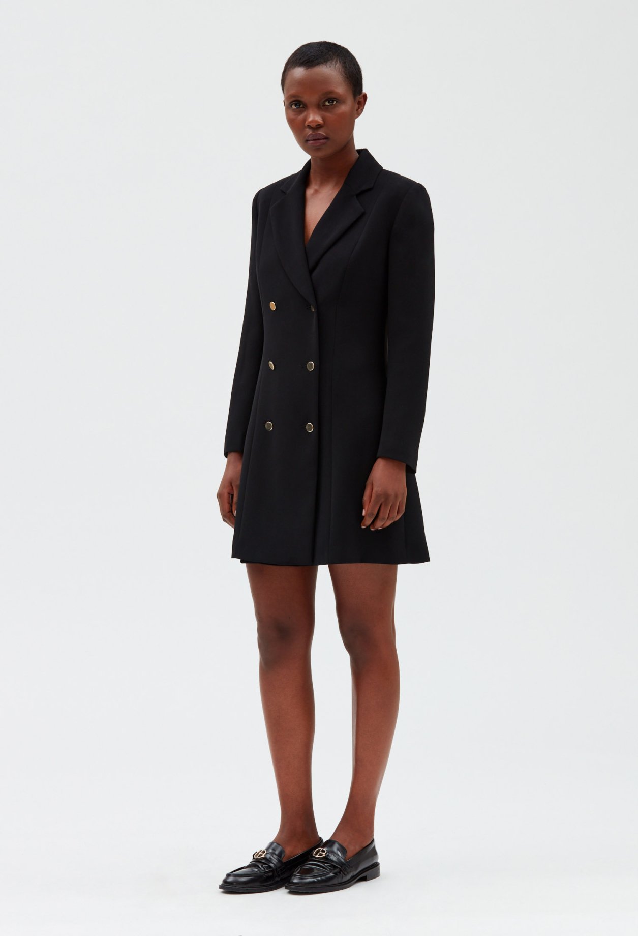 Robe courte blazer double boutonnage